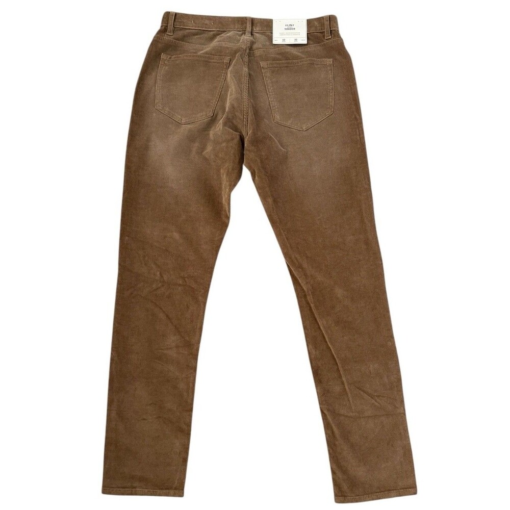Flint And Tinder Brown Slim Fit Corduroy Men’s Pants Size 32 By 32 - Picture 5 of 10